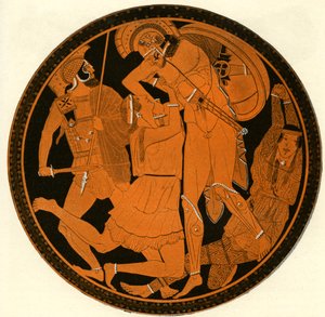 Griechische rotfigurige Vase von Unbekannter Künstler