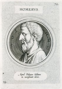 HOMER (9. Jahrhundert v. Chr.). Griechischer Schriftsteller (Stich)