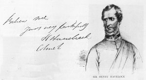Handschrift und Unterschrift von Sir Henry Havelock