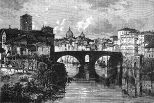 Geschichte des antiken Rom. Die Insel Tiberina am Fluss Tiber Rom von Unbekannt