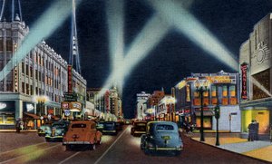 Hollywood Boulevard bei Nacht, Kalifornien