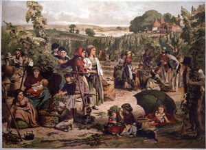 Hopfenernte in England, Ende des 19. Jahrhunderts