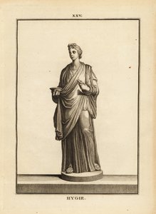 Hygieia, griechische und römische Göttin der Gesundheit und Sauberkeit, Tochter des Gottes der Medizin Asklepios