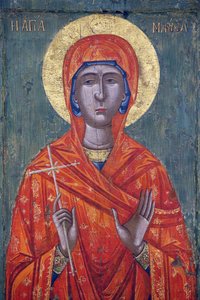 Ikone im Byzantinischen Museum von Pedoulas: Heilige Marina (18. Jahrhundert), 20150510, Pedoulas, Zypern von Unbekannt