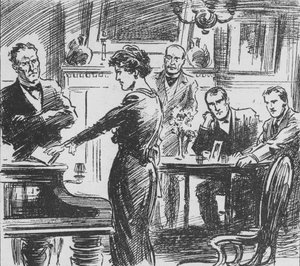 Illustration mit Sexton Blake in Penny Popular