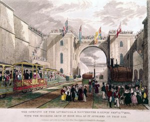 Eröffnung der Eisenbahnlinie Liverpool-Manchester