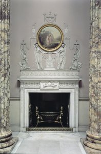 Innenansicht der Marmorsaal, Kedleston Hall, Derbyshire (Foto) von Unbekannt