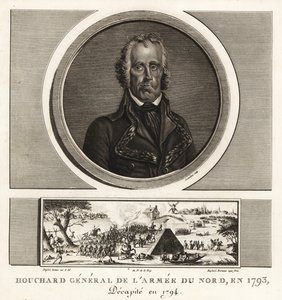 Jean Nicolas Houchard, französischer Revolutionsgeneral der Armee des Nordens, wegen Feigheit hingerichtet 1793 von Unbekannt