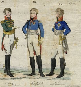 Jerome Bonaparte König von Westphalen, Prinz Louis Ferdinand von Preußen und Ludwig I. von Bayern von Unbekannt