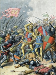 König Johann II. der Gute in der Schlacht von Poitiers (1356) von Unbekannter Künstler