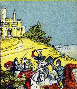 König Ludwig VI. der Dicke kämpfte gegen den Raub der Lords des Königreichs (Illustration aus „Histoire de France“)