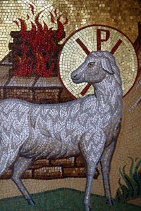Kykkos-Kloster, Zypern. Lamm Gottes Mosaik, Pedoulas, Zypern von Unbekannt