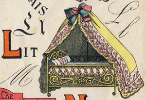 Buchstabe L. Gravur in "ABC Spielzeuge"