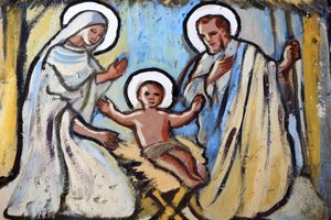 Lomé Heilig-Kreuz-Kathedrale. Die Geburt Christi. Lomé, Togo von Unbekannt