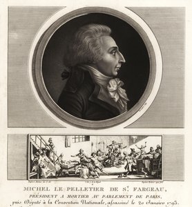 Louis-Michel le Peletier, Marquis von Saint-Fargeau (1760-1793), französischer Politiker und Märtyrer der Französischen Revolution von Unbekannt