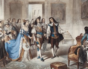MURILLO, Bartolome Esteban (1617-1682). „Der Maler Murillo besucht El Escorial“ (Lithographie von L. Turgis) von Unbekannter Künstler