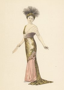 Madame Pierat in einem Kleid von Redfern in Les Marionettes