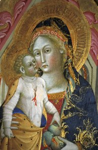 Madonna mit Kind, Francesco di Gentile, 14. Jahrhundert, Piersanti-Museum, Matelica, Marken, Italien