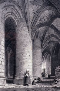 Manche Nr. 020, Museum von Avranches, „Die Krypta des Mont St Michel“, von Sechan (1842)