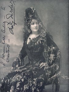 Mary Garden, Opernsopranistin, Studiofotografie in der Rolle der Carmen, von C. Mishkin von Unbekannt