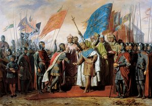Treffen zwischen Philipp II., König von Frankreich, und Heinrich II., König von England, in Gisors am 21. Januar 1188