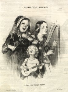 Meerjungfrauen der Champs Elysées (Charivari), Paris 1846