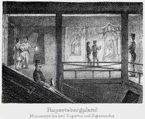 Salzbergwerk: Denkmal von St. Rupert und St. Sigismund, in Durrnberg, Österreich