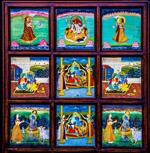 Miniaturmalerei, Kunsthandwerk in Rajasthan, Indien, Asien von Unbekannter Künstler