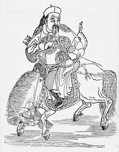 Mongolischer Bogenschütze zu Pferd (Gravur) von Unbekannt