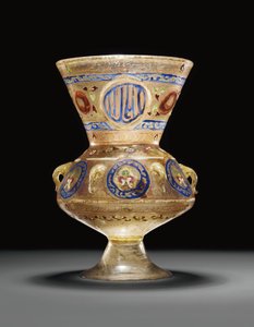 Moschee-Lampe, Mamluken Ägypten oder Syrien, spätes 14. - frühes 15. Jahrhundert von Unbekannt