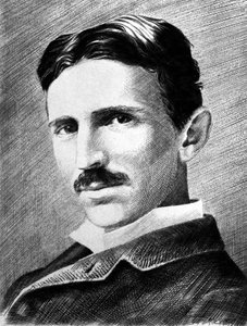 Nikola Tesla, kroatisch-serbischer Ingenieur, Physiker und Erfinder, ca. 1885