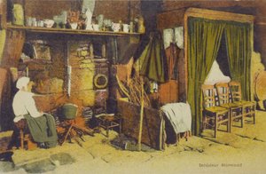 Normannisches Interieur, frühes 20. Jahrhundert (Postkarte) von Unbekannter Künstler