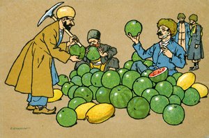 Altes Tiflis: Wassermelonenverkäufer von Unbekannter Künstler