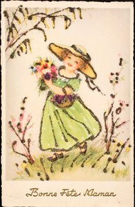 Alte Postkarte Muttertag