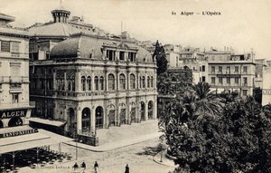 Opernhaus in Algier, späte 19. Jahrhundert (Postkarte)