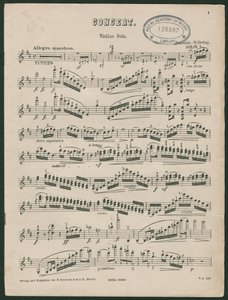 Paganini Violinkonzert Nr. 1, op. 6 von Unbekannter Künstler