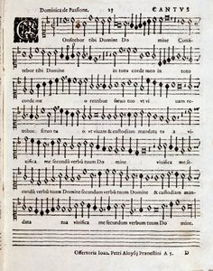 Seite einer Partitur von Cantium Canticorum Salomonis von Penderecki (ca. 1970-1973) von Unbekannter Künstler