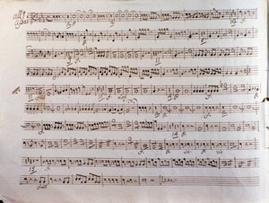 Seite einer Partitur einer Sinfonia concertante von Pleyel