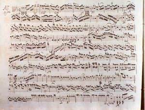 Seite einer Partitur einer Sinfonia concertante von Pleyel von Unbekannter Künstler