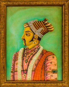 Gemälde der Maharajas im Stadtpalast, Jaisalmer, Rajasthan, Indien, Asien