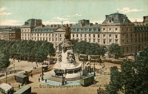 Paris, Frankreich: Place de la République und Kaserne