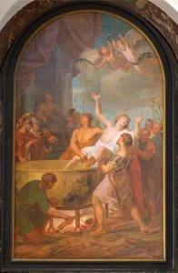 Pfarrkirche (Parochiekerk Onze-Lieve-Vrouw). Innenansicht von Unbekannter Künstler