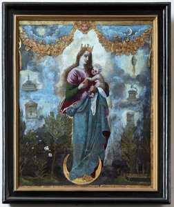 Pfarrkirche (Parochiekerk Sint-Martinus). Gemälde. Unbefleckte Empfängnis oder Madonna mit Kind. von Unbekannter Künstler