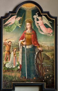 Pfarrkirche Sint-Martinus. Heilige Katharina. Henry de Tracy. von Unbekannter Künstler