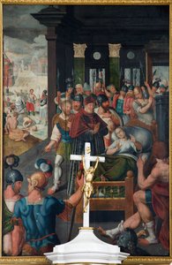 Pfarrkirche Sint-Michiel, Cornelius und Ghislenus. Innenansicht. von Unbekannter Künstler