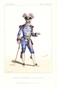 Paul Grassot als Tourangeot in Sylvandire von Leuven/Vanderburch, Theatre du Palais-Royal von Unbekannter Künstler