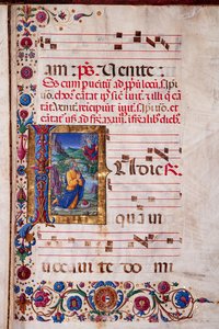 Piccolomini-Bibliothek: Chorbuch, cod. 7.G, ff. 40v mit „Vision des Jeremias“ von Unbekannter Künstler