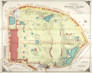 Plan des Kristallpalastes und der Anlagen, Sydenham von Unbekannt