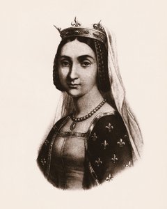 Porträt von Johanna von Frankreich oder Valois (1464-1505) Königin von Frankreich. Gravur von Unbekannter Künstler