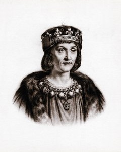 Porträt von Louis XII (1462-1515), König von Frankreich. Gravur von Unbekannter Künstler